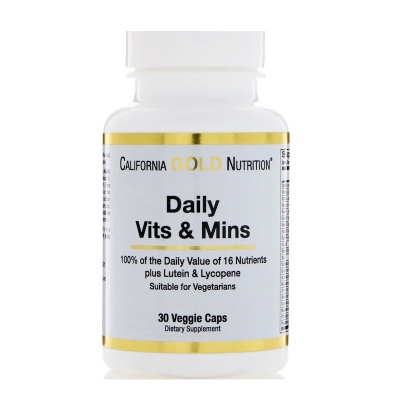 Витамины Daily Vits + Mins California Gold Nutrition 30 капсул