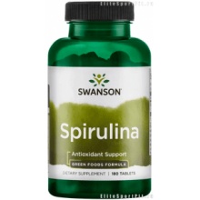 Антиоксидант Swanson Greens Spirulina 500 мг 180 таблеток