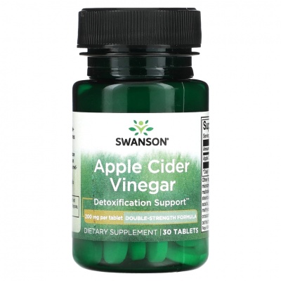 Яблочный уксус Swanson Apple Cider Vinegar 200 мг 30 таблеток