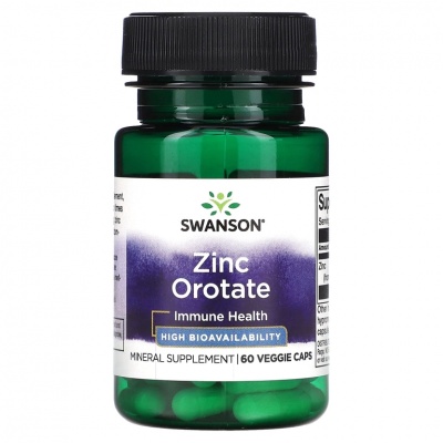 Витамины Swanson Zinc Orotate 10 мг 60 капсул